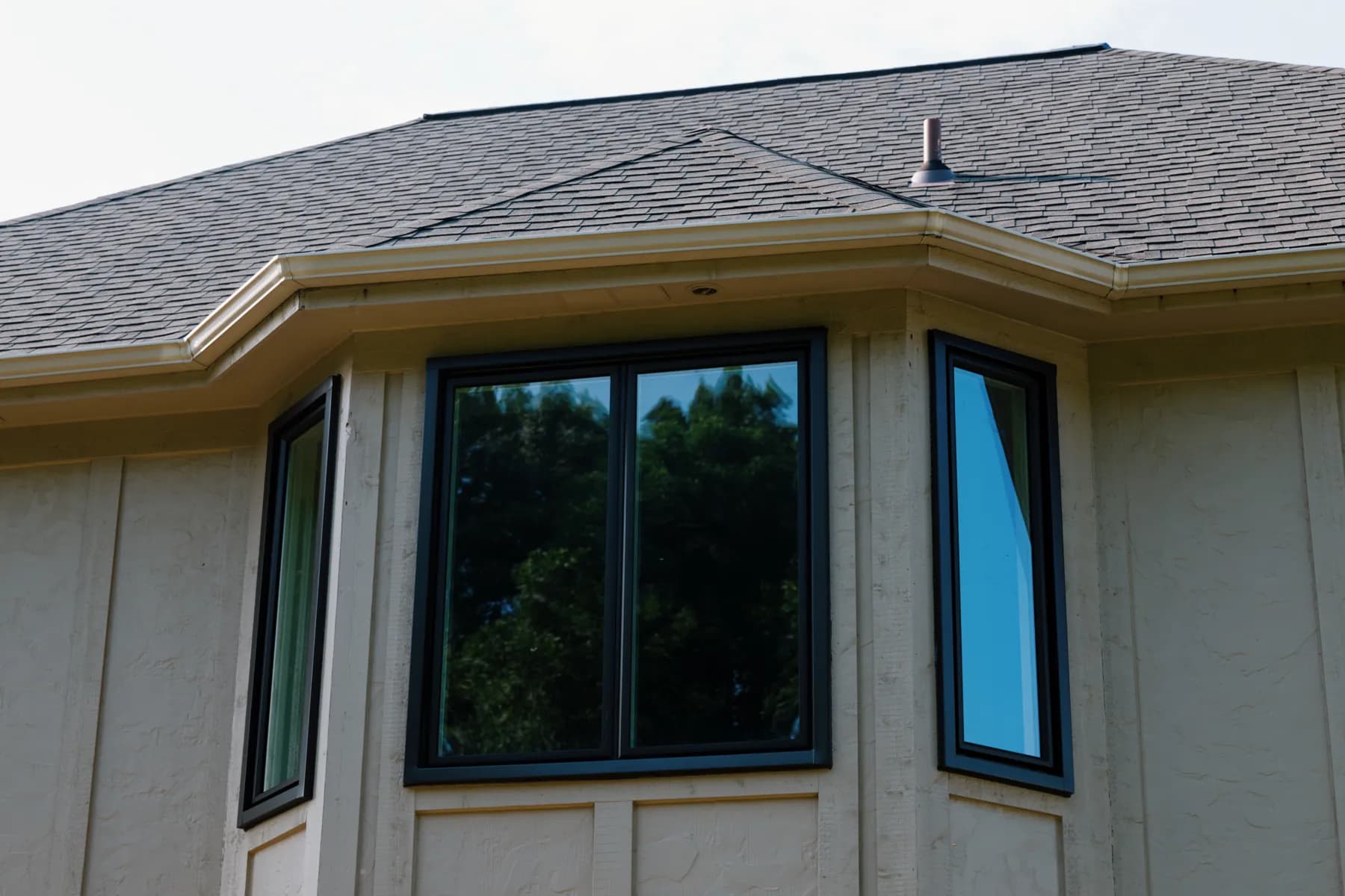 New windows across an angled bay