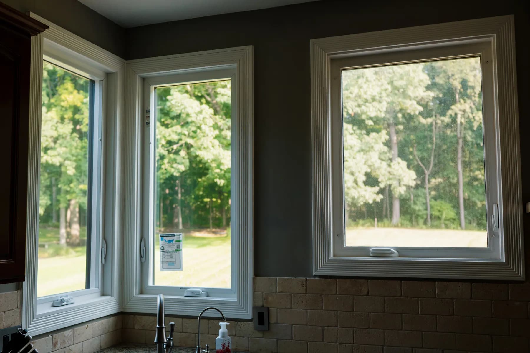 Kitchen casement windows looking onto the trees, Canton