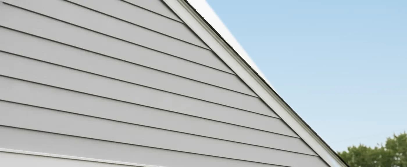 Lap siding courses running across a house wall