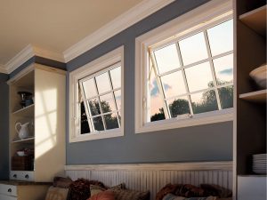 Vinyl awning windows in a living room